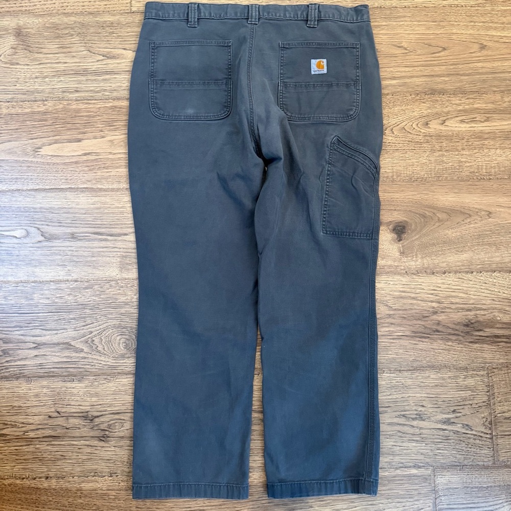 Carhartt Relaxed Fit Grey Work Pants Men's Size 38x30 Carpenter Cargo EUC